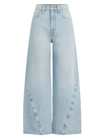 Shop Hudson Women's James Wide-leg Zip-hem Jeans In Morningside