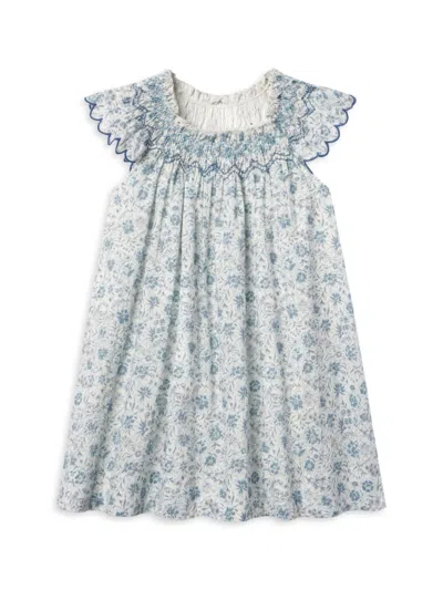 Shop Baybala Little Girl's & Girl's Daisy Floral Dress In Blue Floral