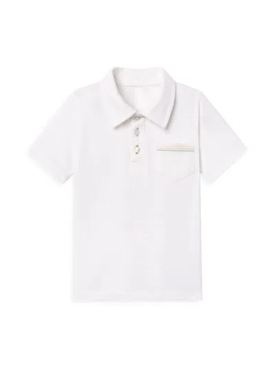 Shop Baybala Baby Boy's, Little Boy's & Boy's Jackson Cotton Polo Shirt In White