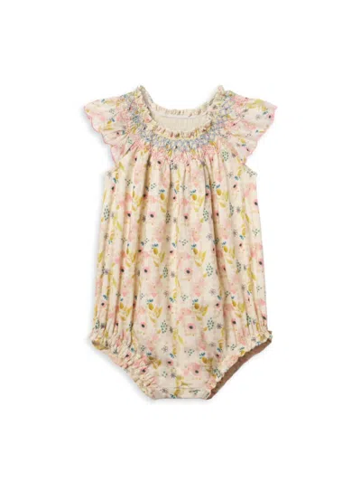 Shop Baybala Baby Girl's Daisy Printed Bubble Romper In Dancing Floral