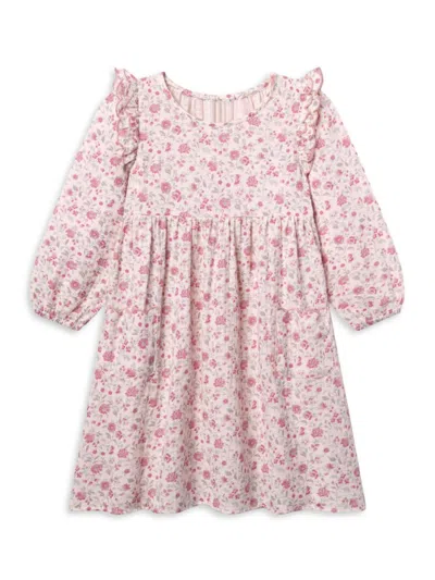 Shop Baybala Little Girl's & Girl's Kate Floral Puff-sleeve Dress In Blushing Blooms