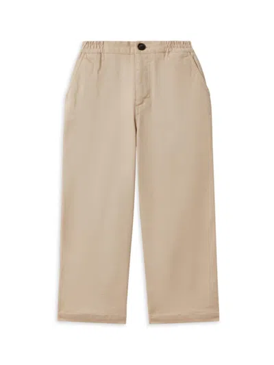 Shop Reiss Little Boy's & Boy's Colter Flat-front Pants In Khaki