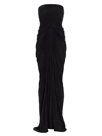 Shop Rick Owens Women's Radiance Bustier Strapless Gown In Black