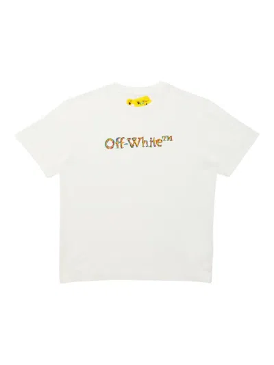 Shop Off-white Little Kid's & Kid's Logo Sketch T-shirt In White Multi