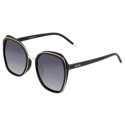 Shop Bertha Sunglasses Bertha Jade Polarized Sunglasses In Black