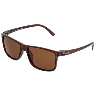 Shop Simplify Sunglasses Ellis Polarized Sunglasses In Brown