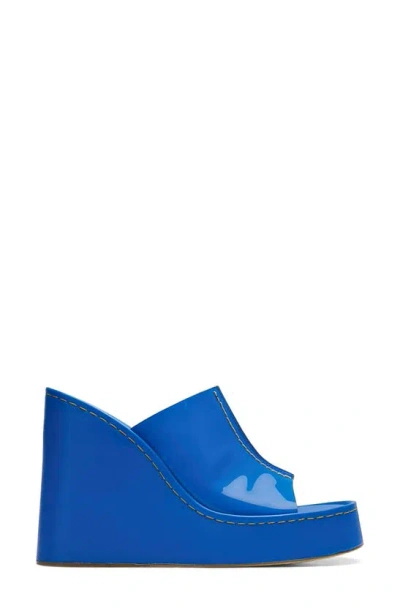 Shop Miista Rhea Platform Wedge Sandal In Blue