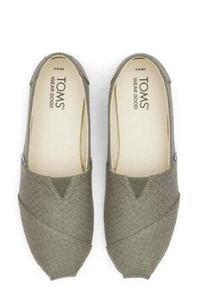 Shop Toms Diamond Weave Alpargata Sneaker In Grey