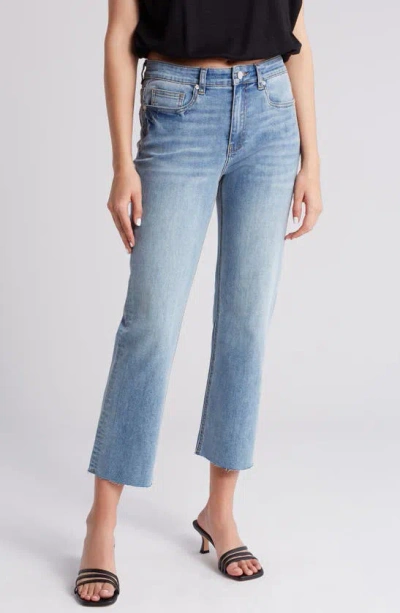 Shop Oat New York Kick Flare Mid Rise Jeans In Vintage Aura Med