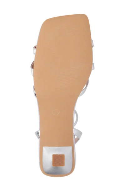 Fashion To Figure Blossom Ankle Tie Sandal In Silver