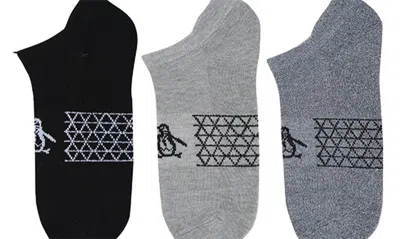 Shop Original Penguin Athletics Pack Of 3 Ankle Tab Socks In Black