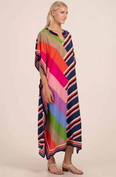Shop Trina Turk Theodora Silk Maxi Dress In Multi