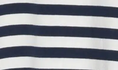 Shop Melrose And Market Stripe Swing T-shirt Dress In White- Navy Stripe