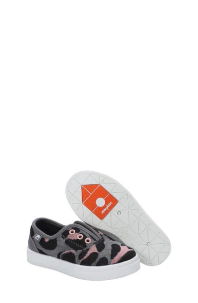 Shop Oomphies Kids' Robin Slip-on Sneaker In Charcoal Cheetah
