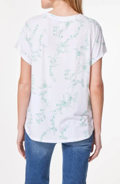 Shop C&c California Camille Dolman T-shirt In Brilliant White Etched Floral