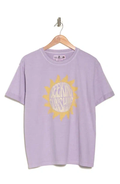 Shop C&c California Drew Boyfriend T-shirt In Pastel Lilac Seeking Sunshine