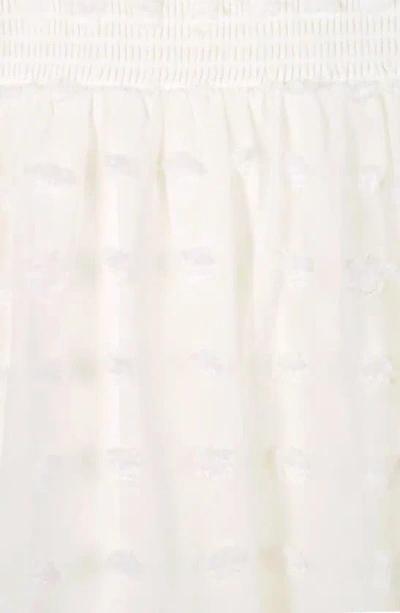 Shop Zunie Kids' Flutter Sleeve Chiffon Babydoll Dress In White