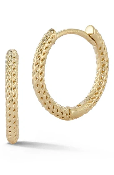 Shop Ember Fine Jewelry Mesh Hoop Earrings In 14k Gold