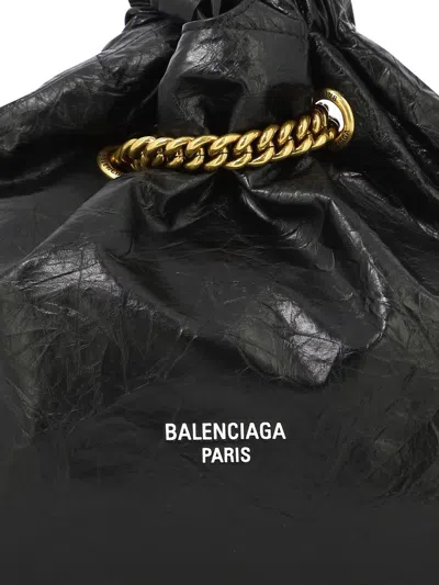 Shop Balenciaga "crush" Crossbody Bag In Black