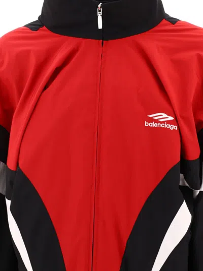Shop Balenciaga "off Shoulder Tracksuit 3b Sports Icon" Jacket In Black