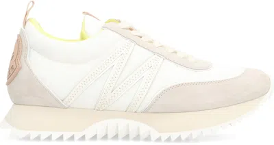 Shop Moncler Pacey Nylon Low-top Sneakers In White