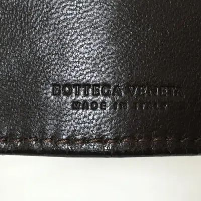 Shop Bottega Veneta Intrecciato Brown Leather Wallet  ()