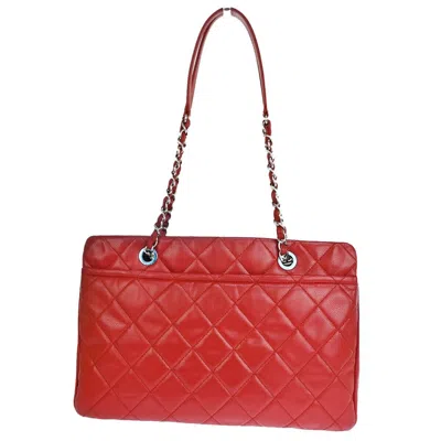 Pre-owned Chanel Shopping Red Leather Shoulder Bag ()