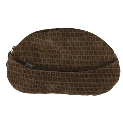 Shop Fendi Brown Suede Clutch Bag ()