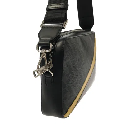 Shop Fendi Camera Case Black Canvas Shoulder Bag ()