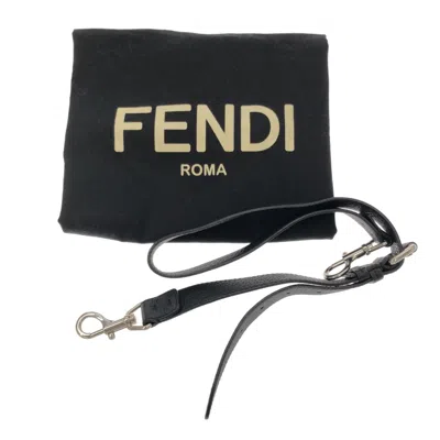 Shop Fendi Peekaboo Black Leather Travel Bag ()
