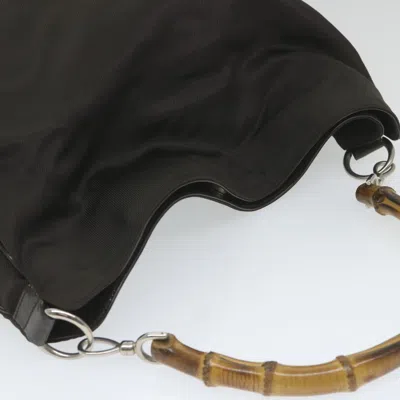 Pre-owned Gucci Bamboo Brown Canvas Shoulder Bag ()