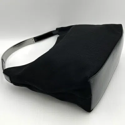 Shop Gucci Hobo Black Canvas Shoulder Bag ()