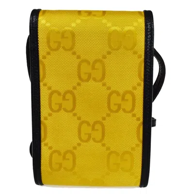 Shop Gucci Off The Grid Yellow Synthetic Shoulder Bag ()