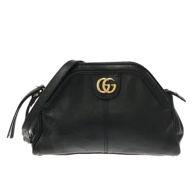 Shop Gucci Rebelle Black Leather Shoulder Bag ()
