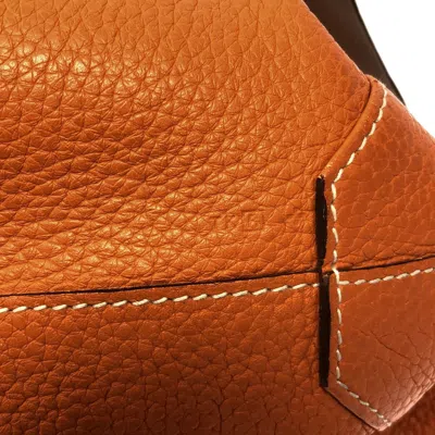Shop Hermes Hermès Double Sens Brown Leather Tote Bag ()