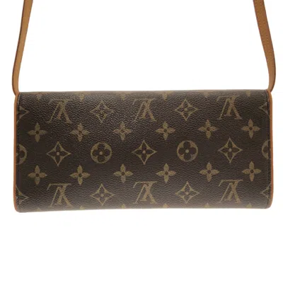 Pre-owned Louis Vuitton Pochette Twin Gm Brown Canvas Shoulder Bag ()