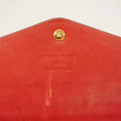 Pre-owned Louis Vuitton Portefeuille Sarah Red Patent Leather Wallet  ()