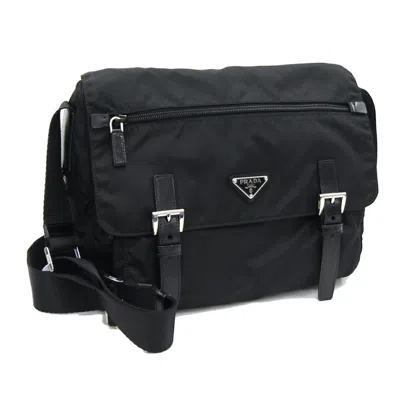 Shop Prada Besace Black Synthetic Shopper Bag ()