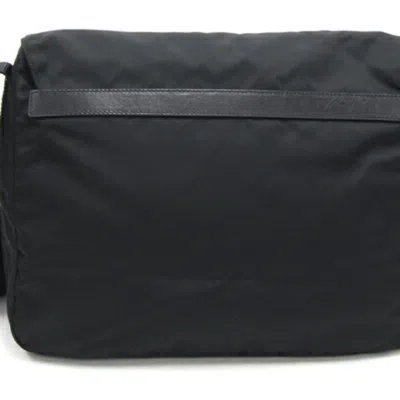 Shop Prada Besace Black Synthetic Shopper Bag ()