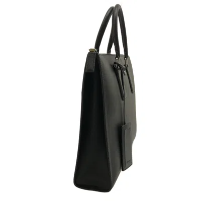 Shop Prada Black Leather Travel Bag ()