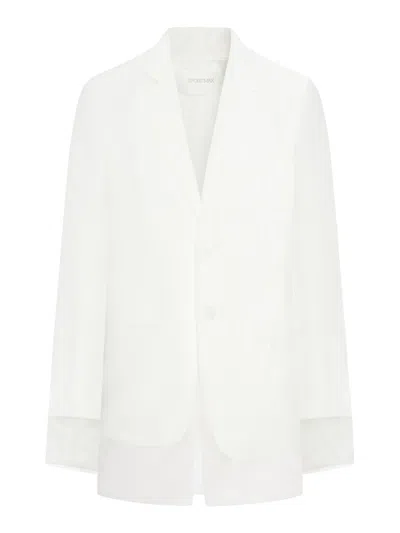 Shop Sportmax Jacket In White