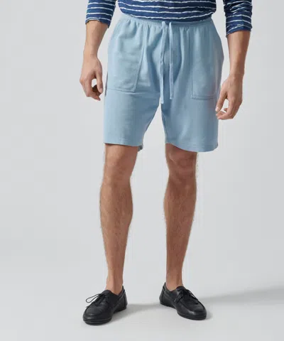 Shop Atm Anthony Thomas Melillo Cotton Pique Pull-on Shorts In Marina