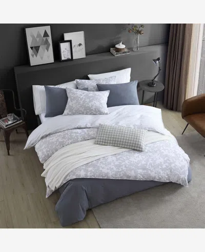 Shop Kenneth Cole Merrion Grey Comforter + Sham Set In Open Lt-pastel Grey