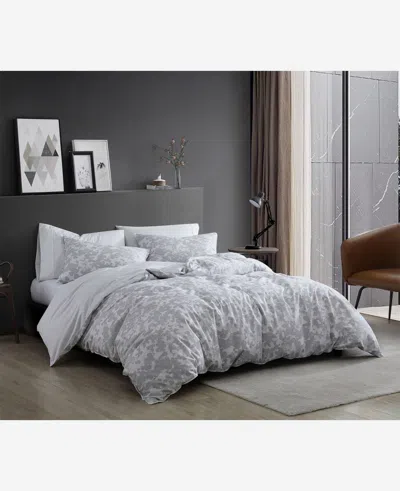 Shop Kenneth Cole Merrion Grey Duvet Cover Set In Open Lt-pastel Grey