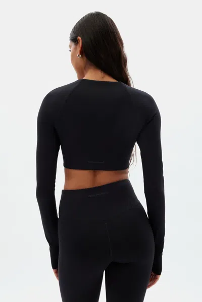 Shop Girlfriend Collective Black Kinsley Seamed Top