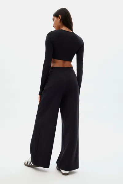 Girlfriend Collective Black Luxe Wide Leg Pant