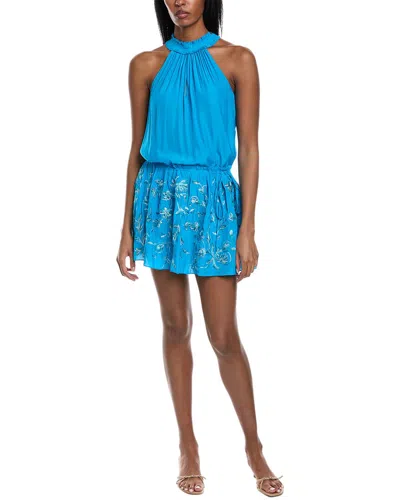 Shop Ramy Brook Marcel Mini Dress In Blue