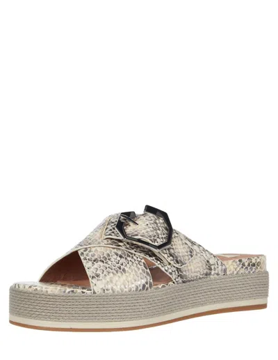 Shop Louise Et Cie Cassia Platform Sandals In Taupe In Grey