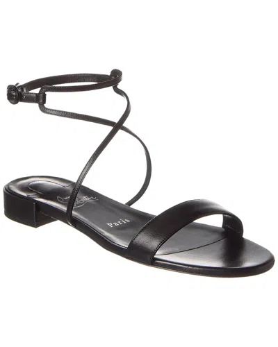 Shop Christian Louboutin Miss Choca Leather Sandal In Black