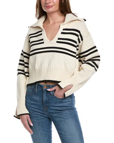 Shop Solid & Striped The Lola Pullover In Beige
